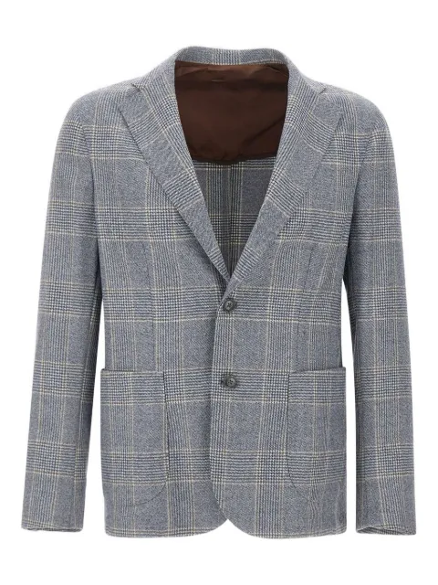 Barba checked two-button blazer