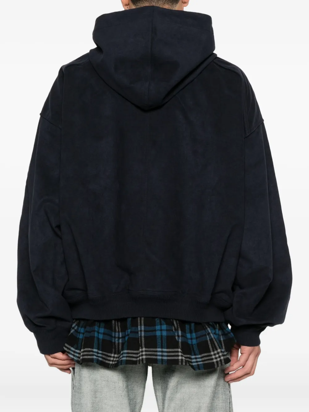 Juun.J Hoodie met geborduurd logo Blauw