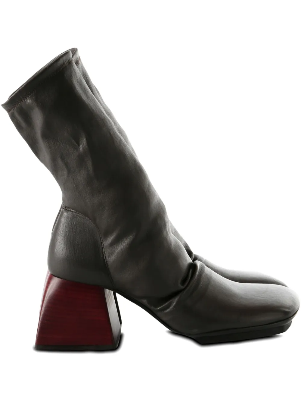 Uma Wang Tretch Short Boots In Brown