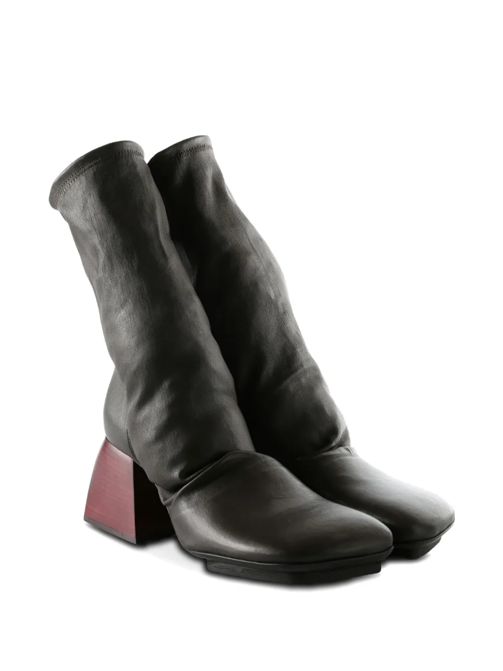 Uma Wang Tretch Short Boots In Brown
