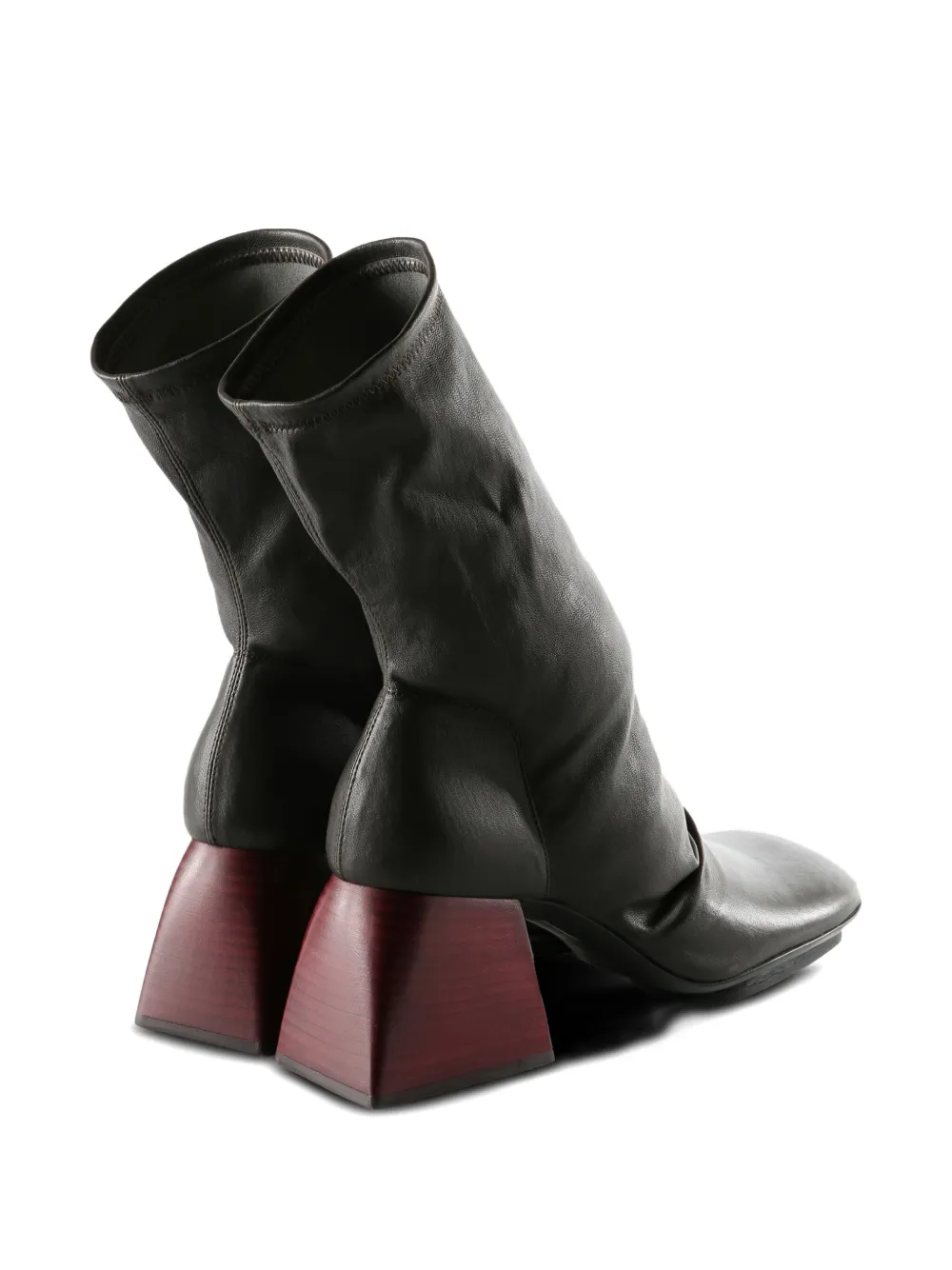 Uma Wang Tretch Short Boots In Brown
