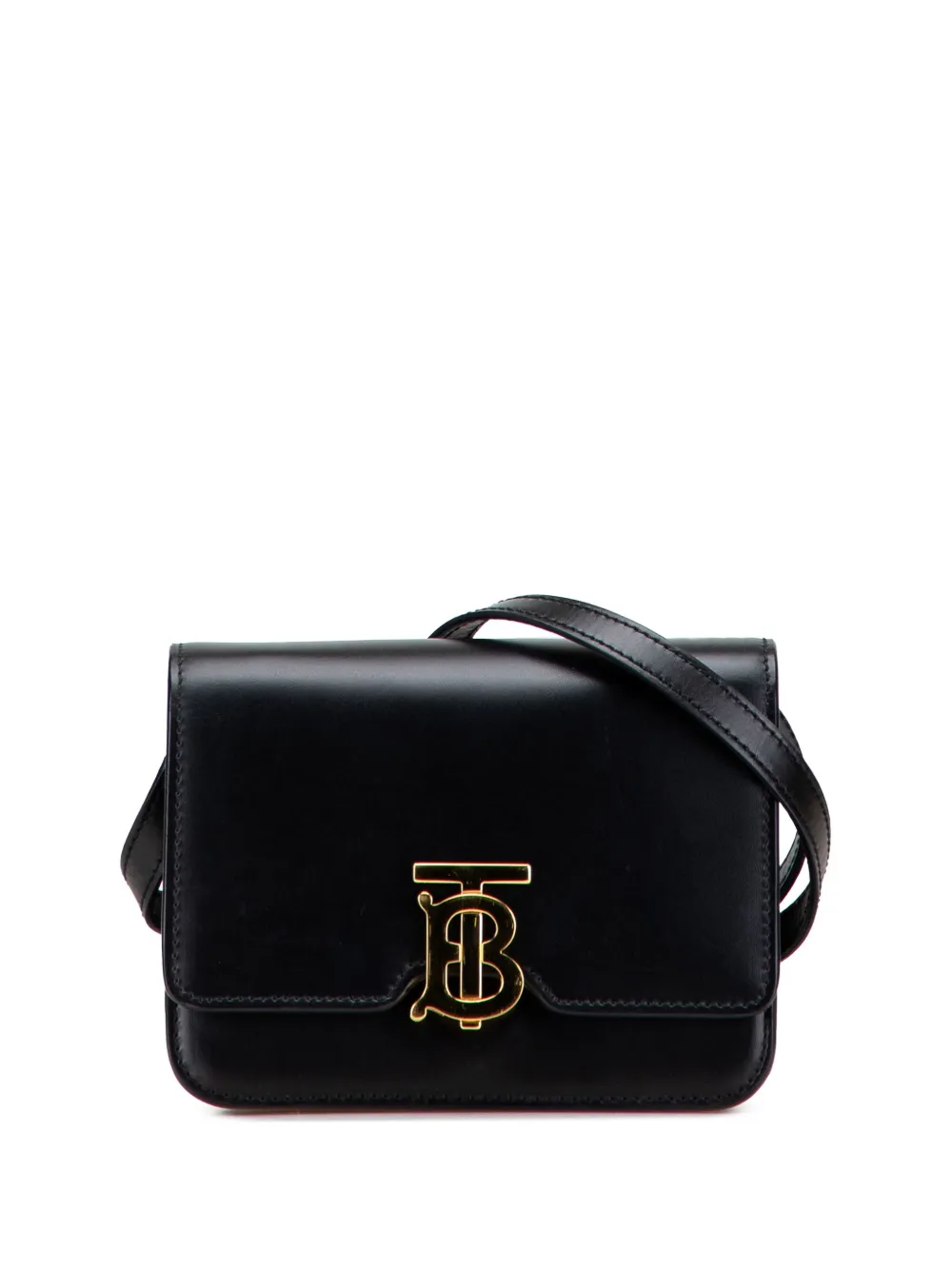 Burberry Pre-Owned 2023-2025 Mini Leather TB crossbody bag - Nero