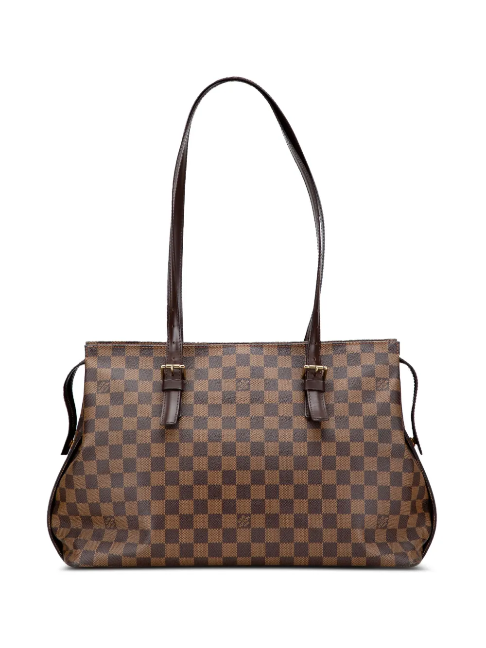 Pre-owned Louis Vuitton 2006 Damier Ebene Chelsea Shoulder Bag In Brown