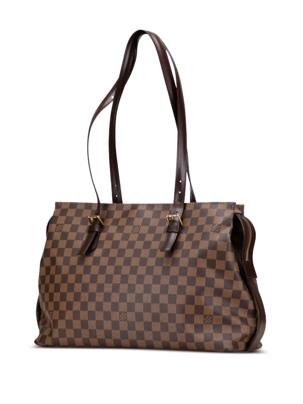 Pre-owned Louis Vuitton 2006 Damier Ebene Chelsea Shoulder Bag In Brown