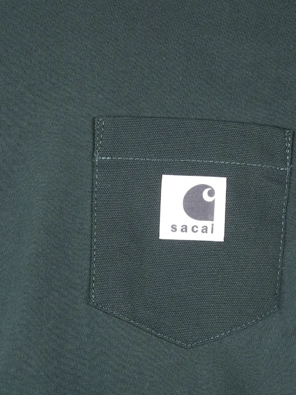 Sacai Pocket T-shirt | Grey | FARFETCH ZA