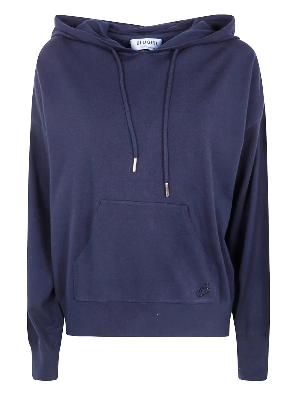 Blugirl Mix Viscose Knit Sweatshirt In Blue