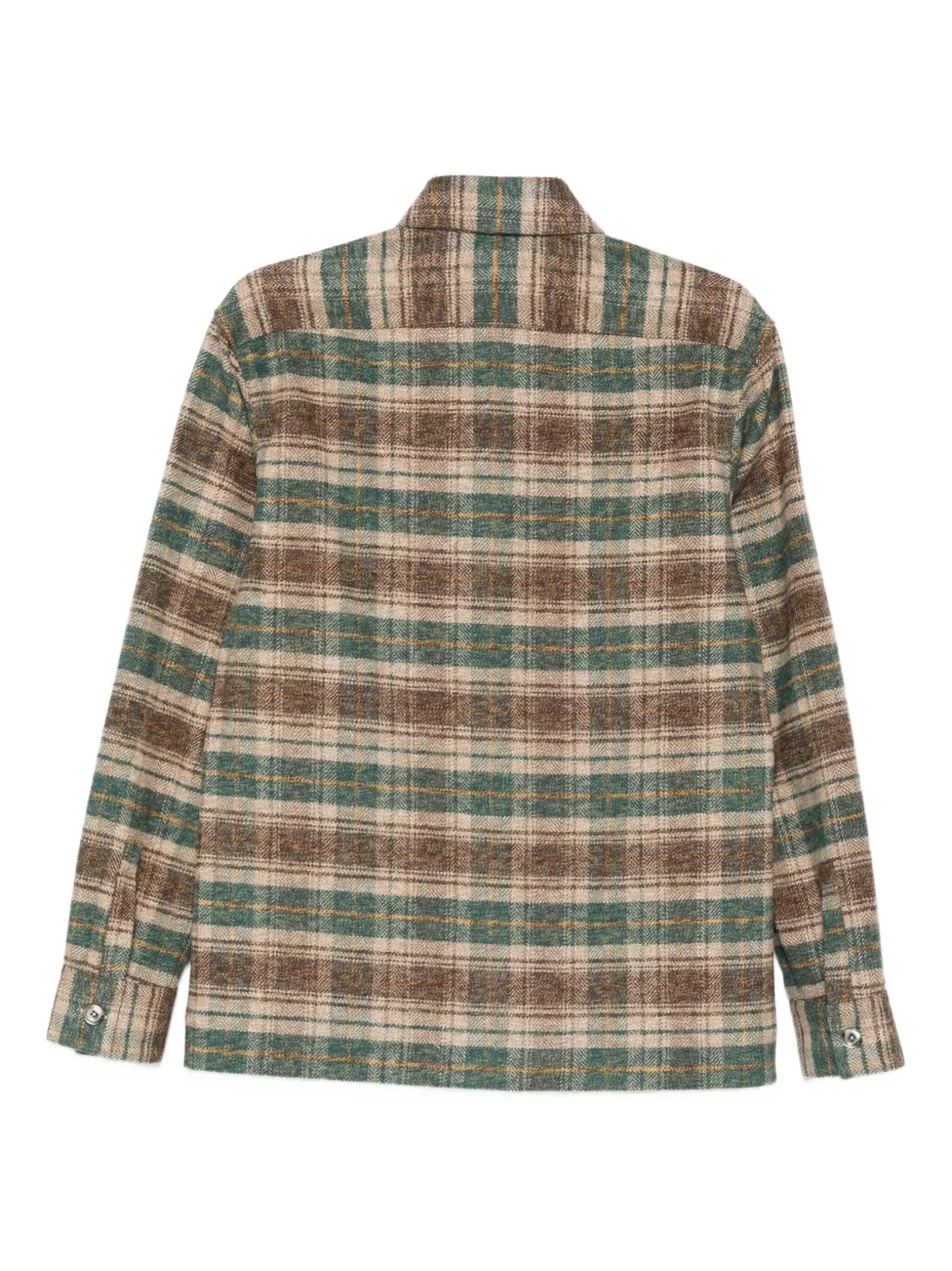 Xacus check-print pocket shirt - Bruin
