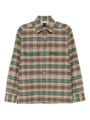 Finamore 1925 Napoli チェック シャツ | ニュートラル | FARFETCH JP