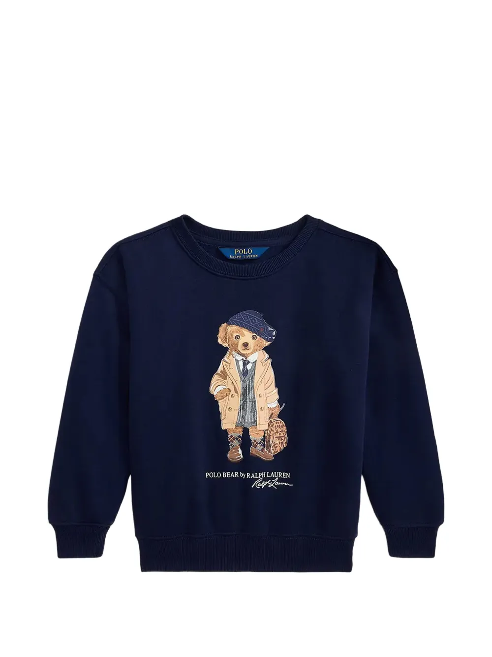 POLO RALPH LAUREN KIDS Felpa con stampa Bear - Blu