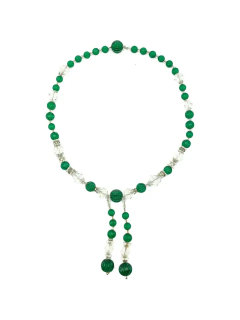 Jennifer Gibson Jewellery collar Art Deco French Melon Cut Emerald 1920