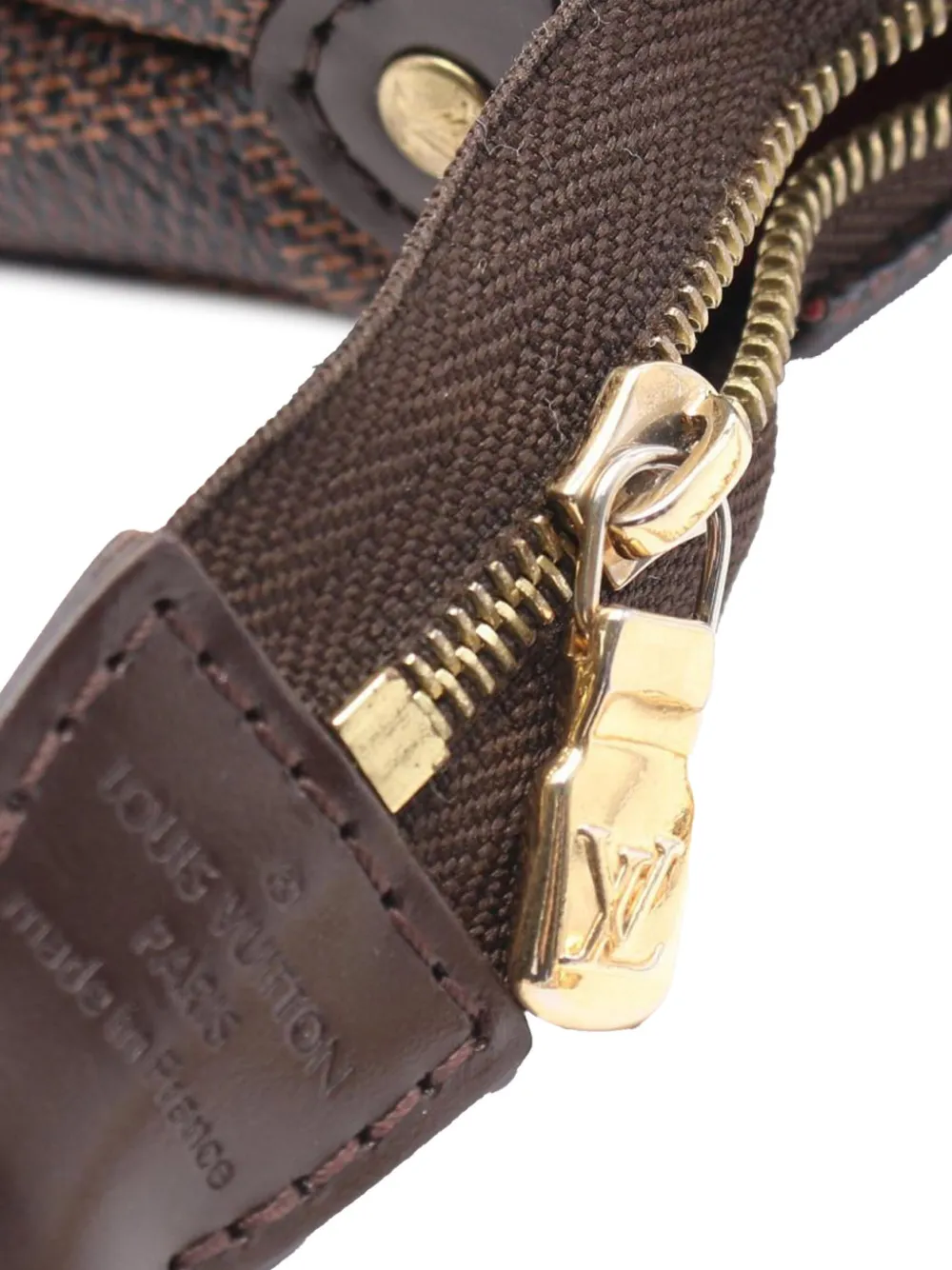 Pre-owned Louis Vuitton 2011 Damier Ebene Eva Satchel In Brown