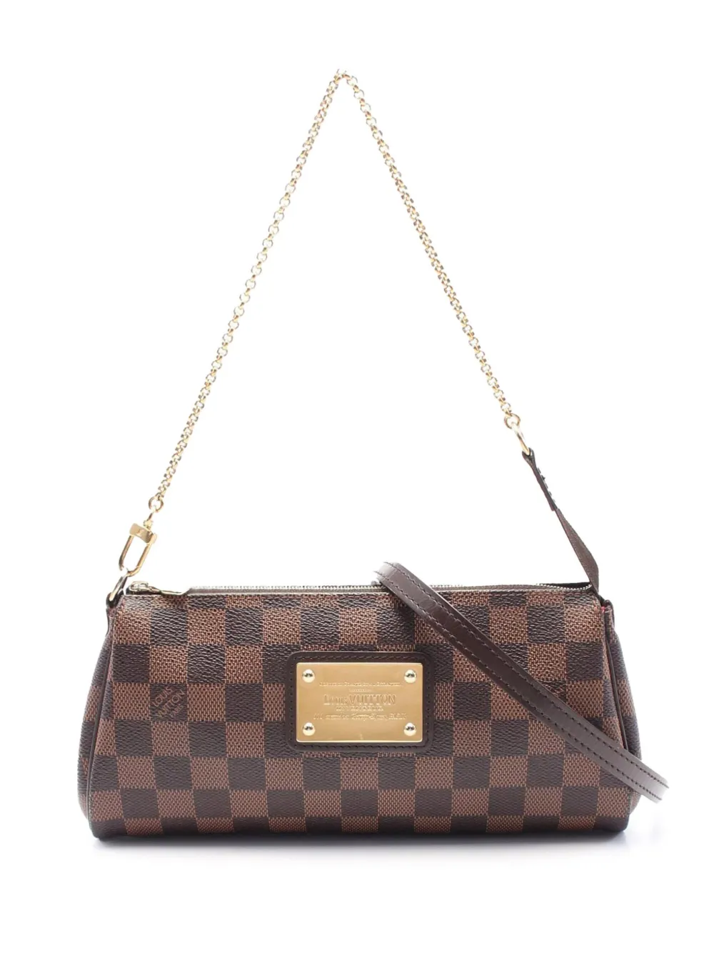 Pre-owned Louis Vuitton 2011 Damier Ebene Eva Satchel In Brown