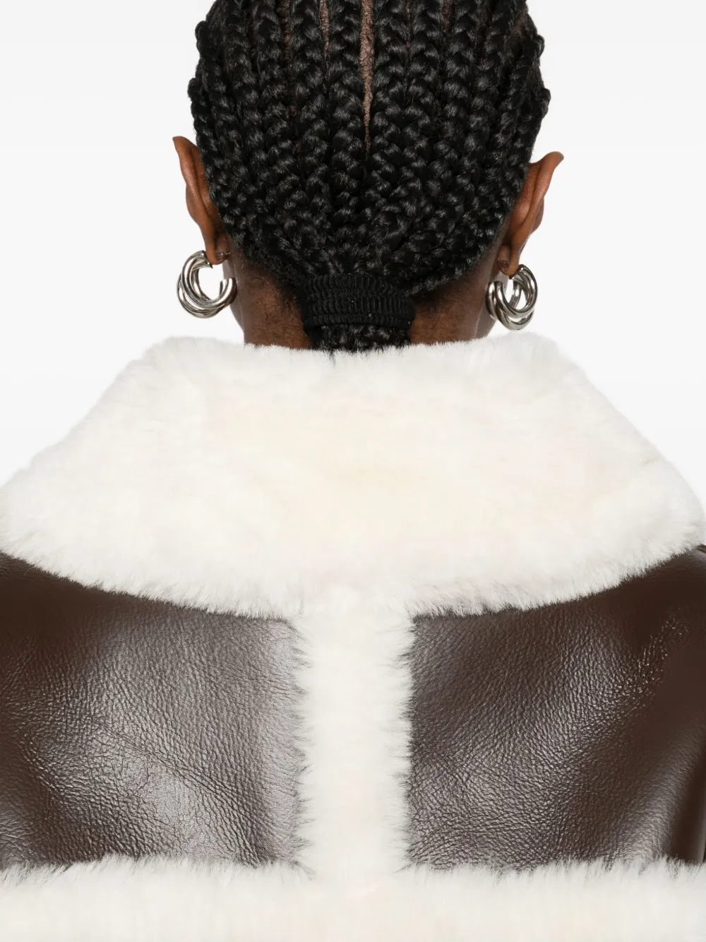Stand Studio Button-fastening Shearling Jacket In Brown