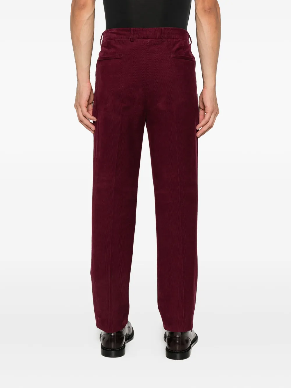 Brunello Cucinelli Ribfluwelen plooibroek Rood