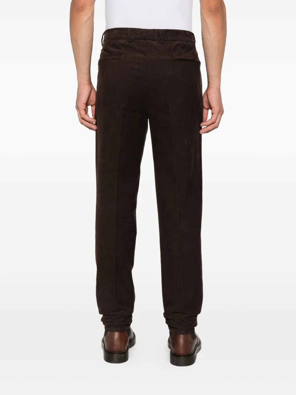 Brunello Cucinelli Ribfluwelen plooibroek Bruin