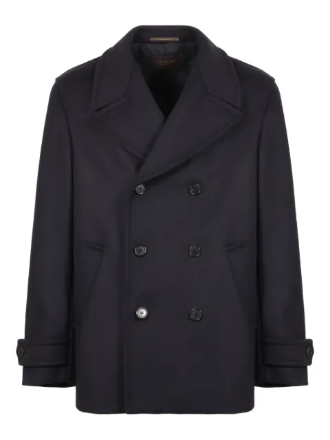 slowear double-breasted lapel coat