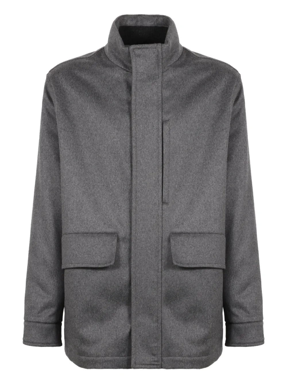 slowear buttoned flap pocket coat | gris | Image 1