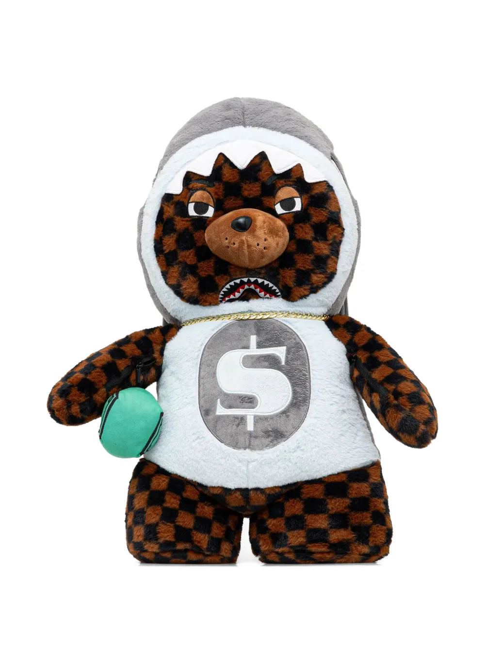 Sprayground Bear-shape Dollar-detail Backpack In Brown