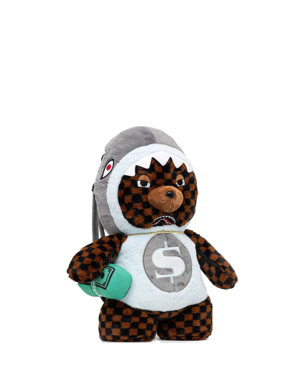 Sprayground Bear-shape Dollar-detail Backpack In Brown