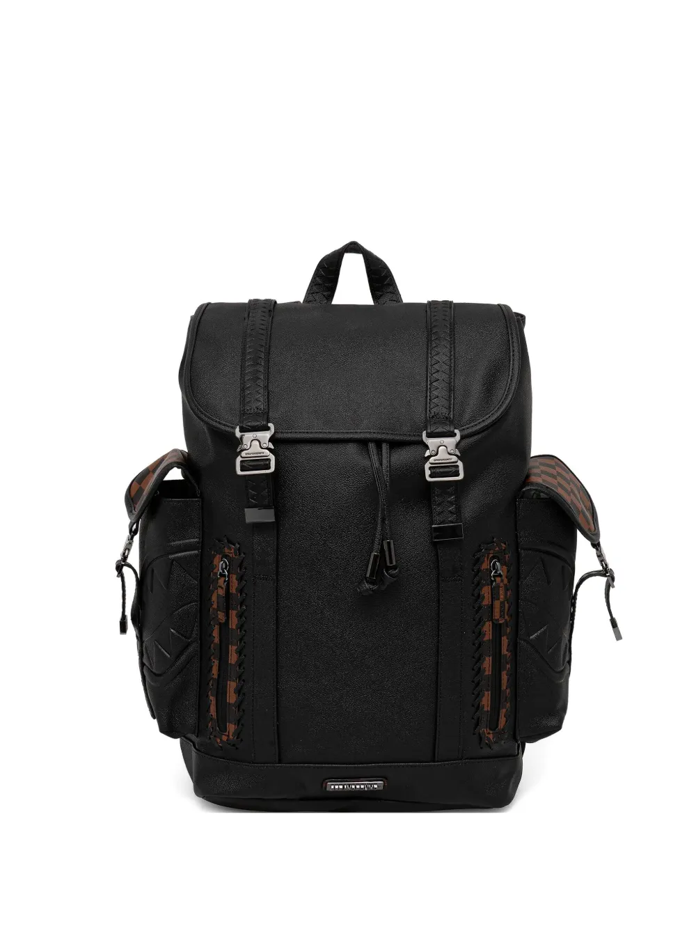 Sprayground Logo-plaque Backpack In Black