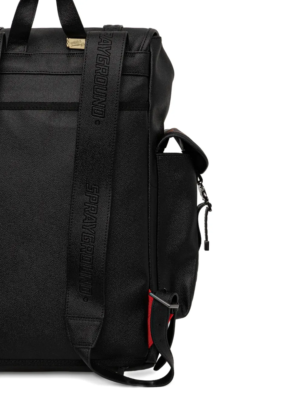 Sprayground Logo-plaque Backpack In Black