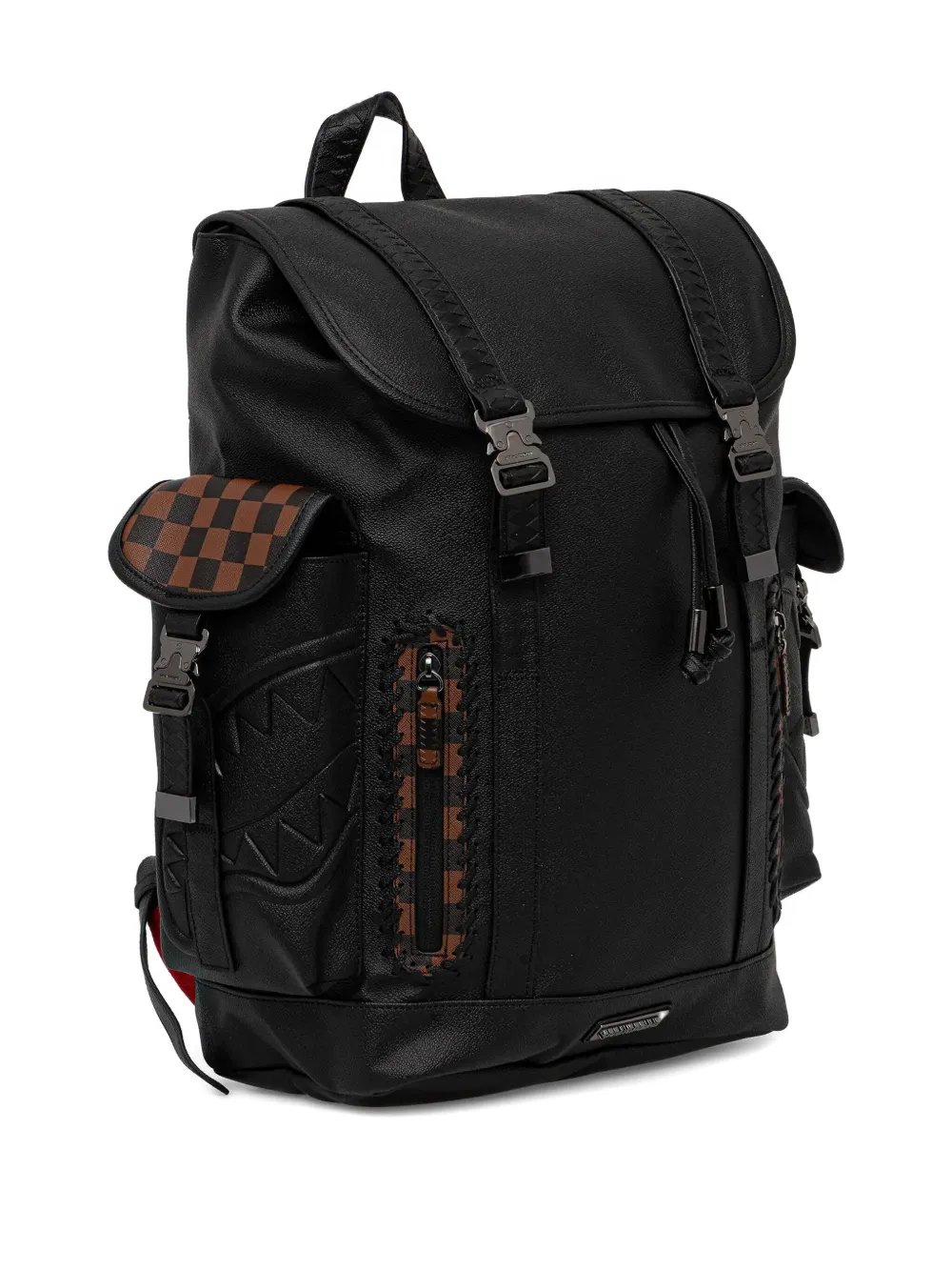 Sprayground Logo-plaque Backpack In Black