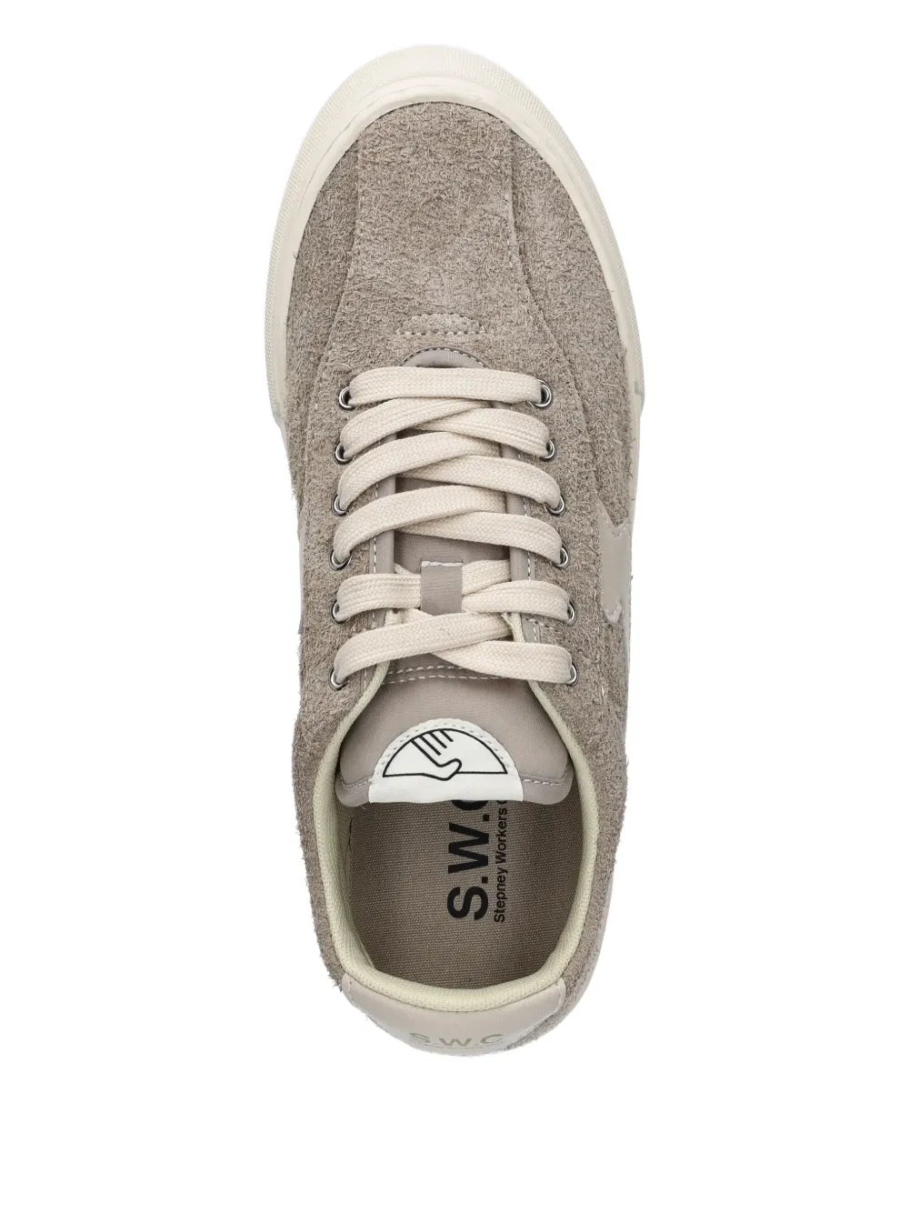  Stepney Workers Club Dellow Suede Logo Sneakers - Neutrals 