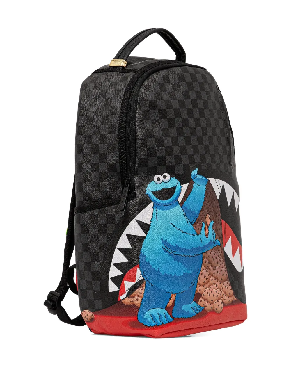 Sprayground Cookie Monster checked-pattern backpack | Men | Image 2