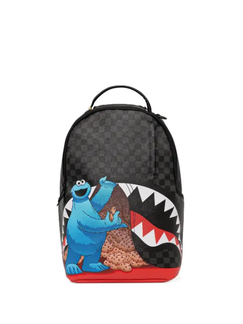 Sprayground Cookie Monster checked-pattern backpack