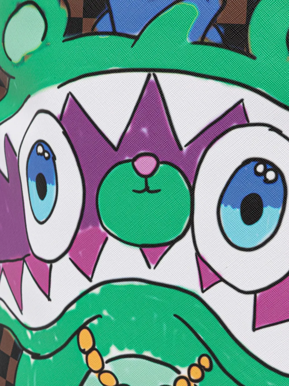 Sprayground Geruite rugzak met grafische print Bruin