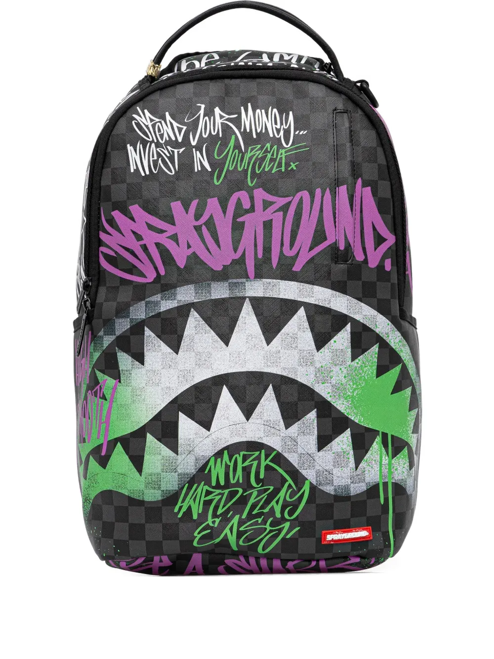 Sprayground graffiti-print backpack | Black | Image 1