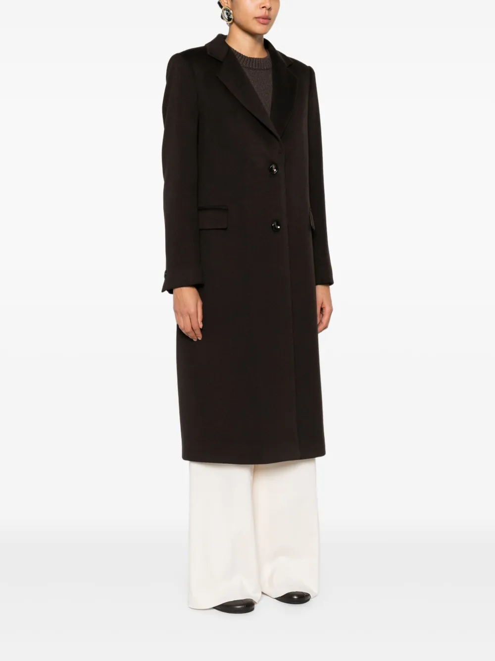 Tagliatore Amanda jas met zak met knoop Bruin