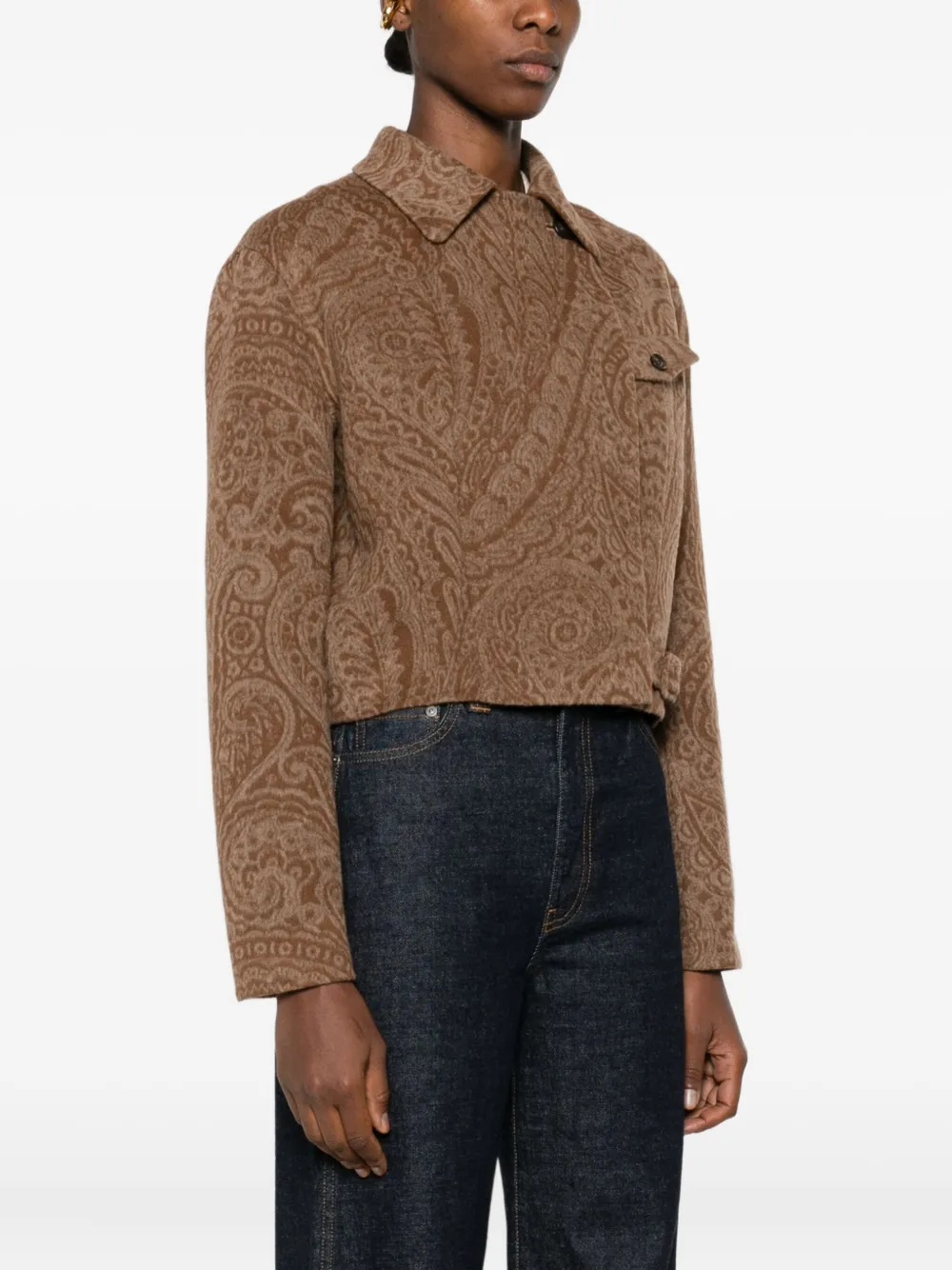 Etro Paisley-pattern Jacket In Brown