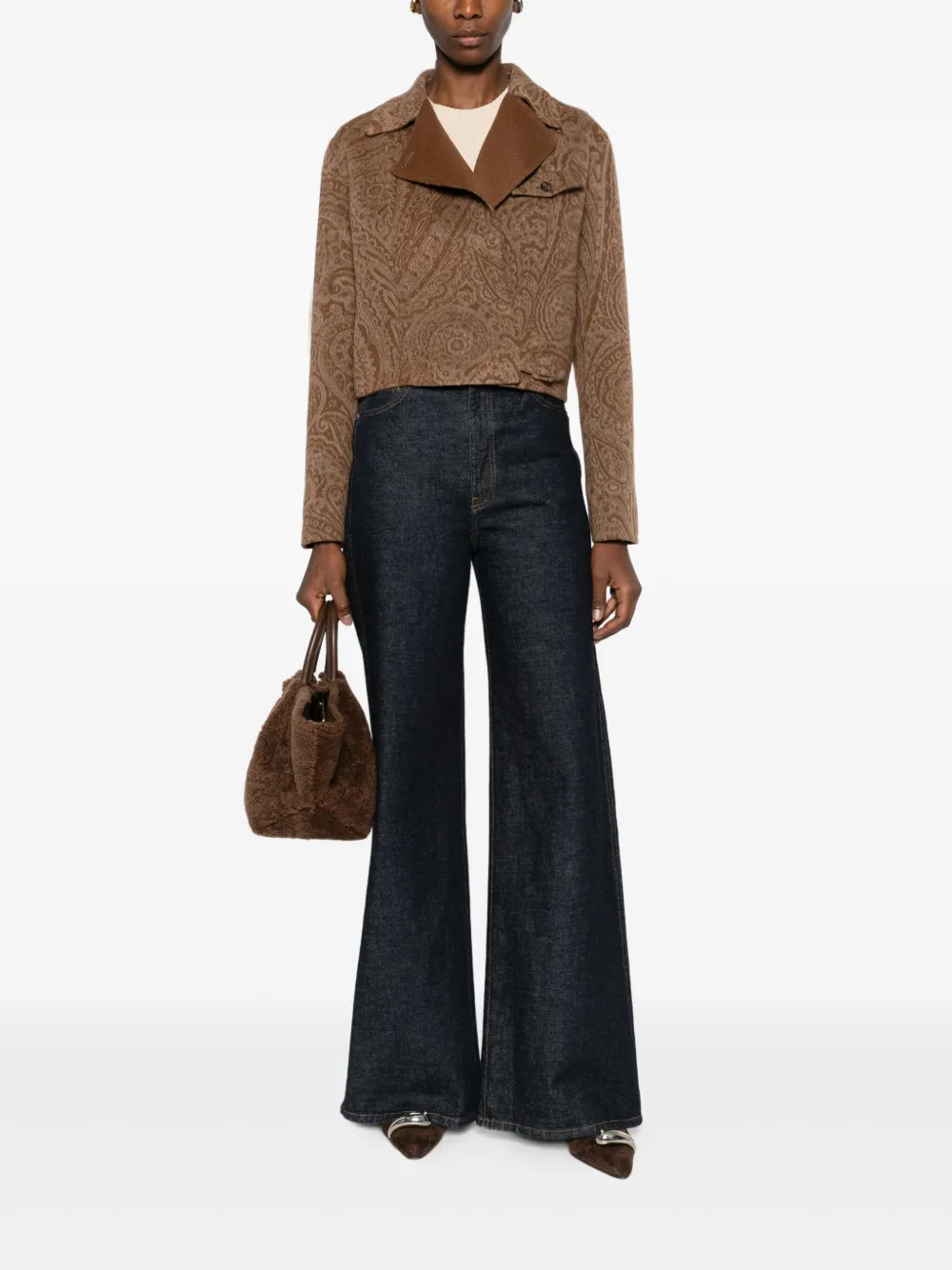 Etro Paisley-pattern Jacket In Brown