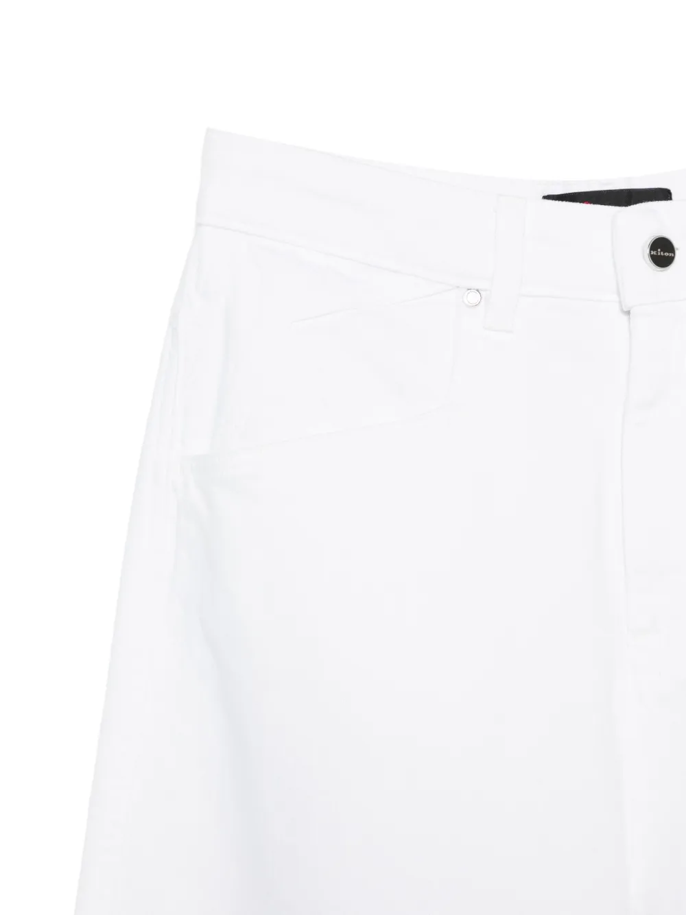 Kiton Jeans met riemlussen Wit