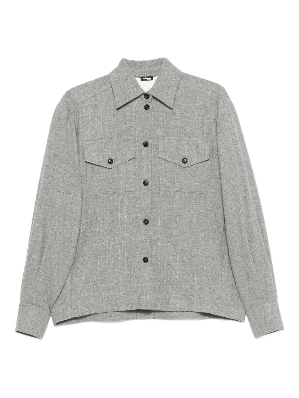 Kiton chest-pockets buttoned overshirt | Grey | Image 1