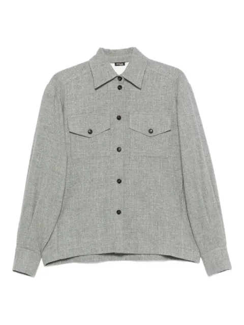 Kiton chest-pockets buttoned overshirt