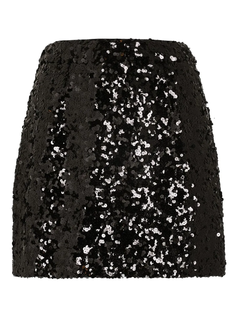 Dolce & Gabbana Sequined Mini Skirt In Black
