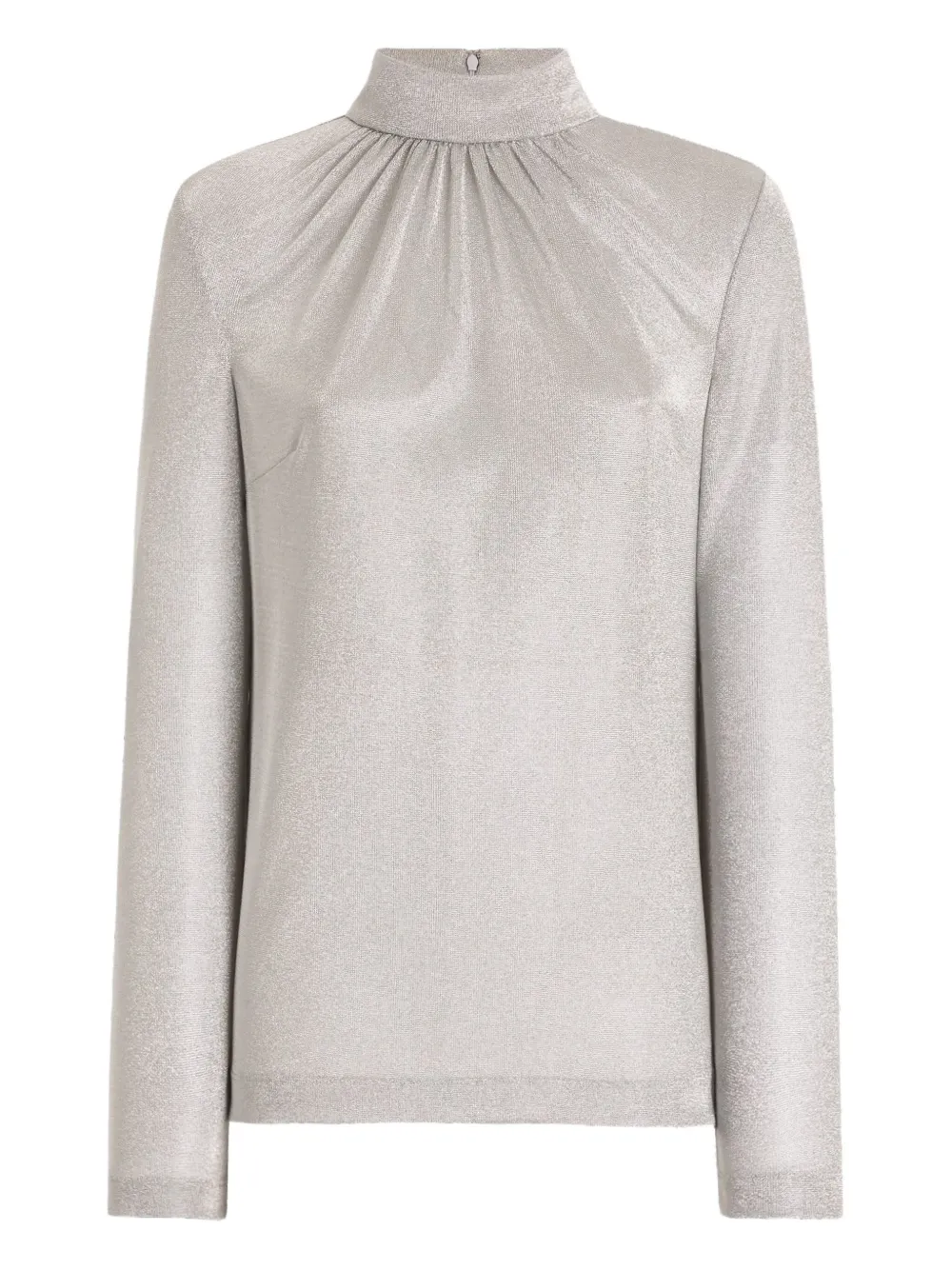 Dolce & Gabbana Lamé Jersey Top In Gray
