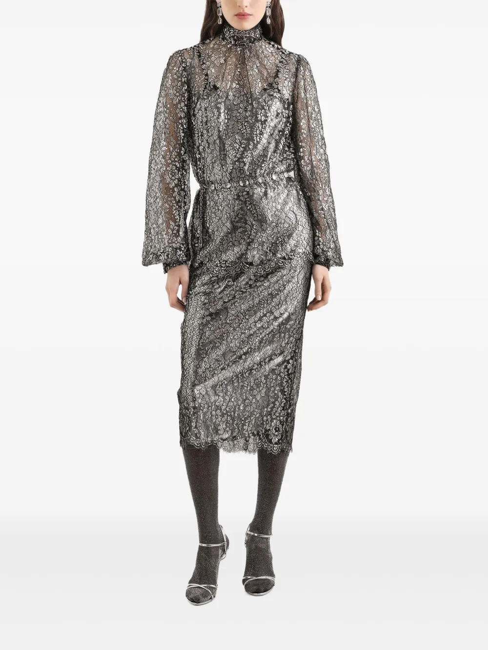 Dolce & Gabbana Blouse met kant - Zwart