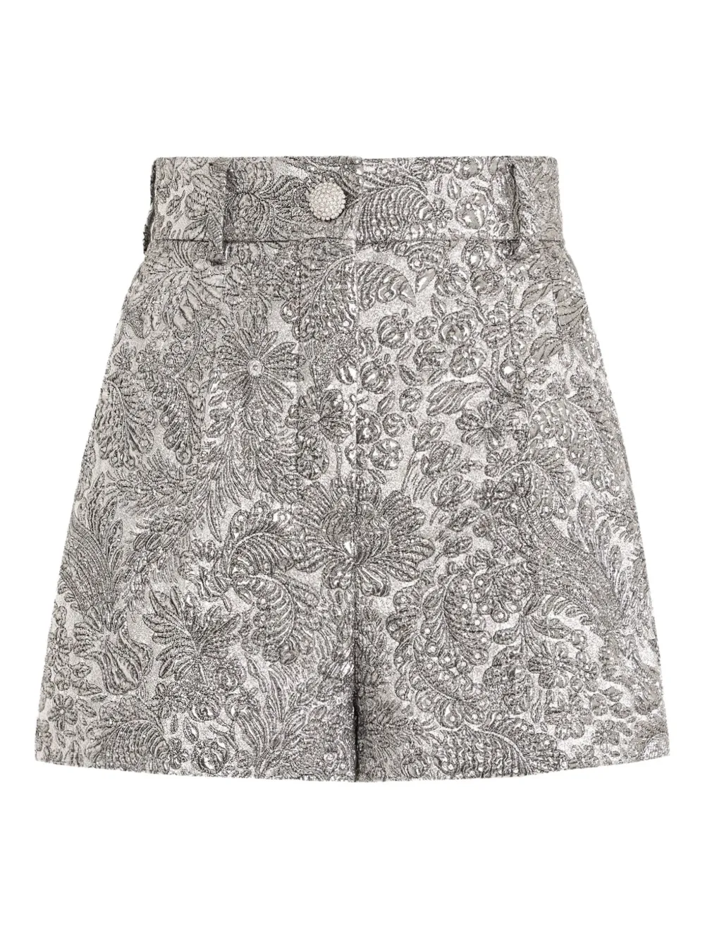 Dolce & Gabbana floral-jacquard shorts | Silver | Image 1
