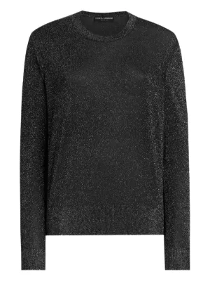 Dolce & Gabbana sequin-embellished short-sleeve Top | Black | FARFETCH