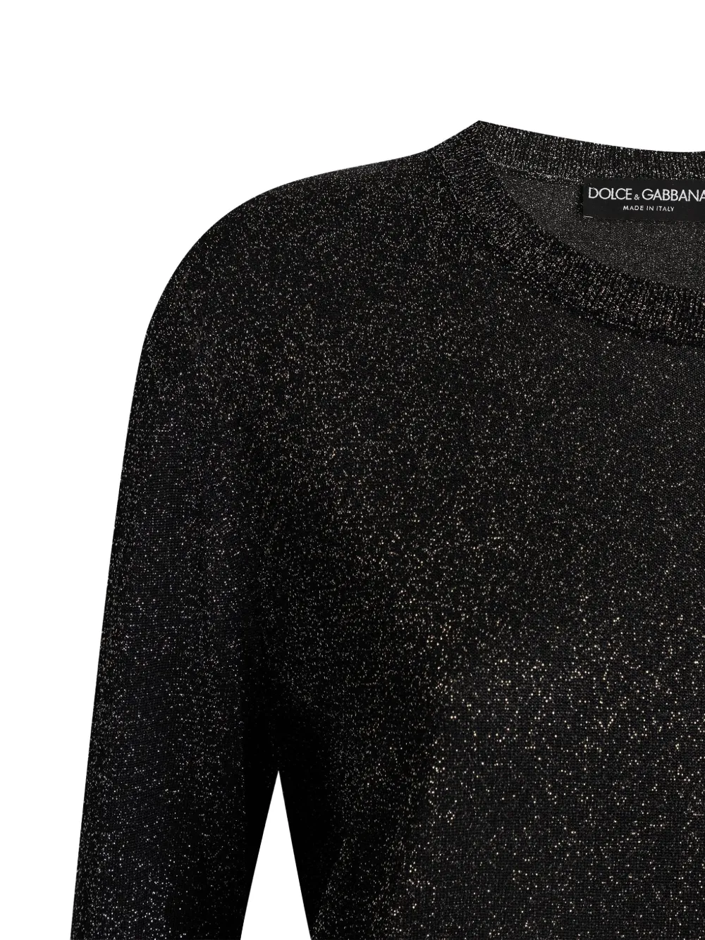 Dolce & Gabbana Metallic pullover met lange mouwen Zwart