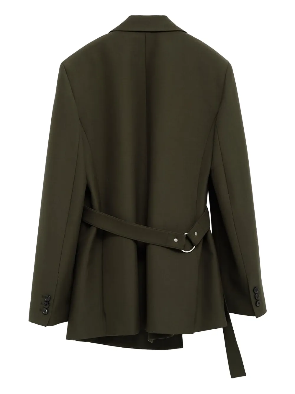 Loewe Wool Draped Blazer Jacket In Green
