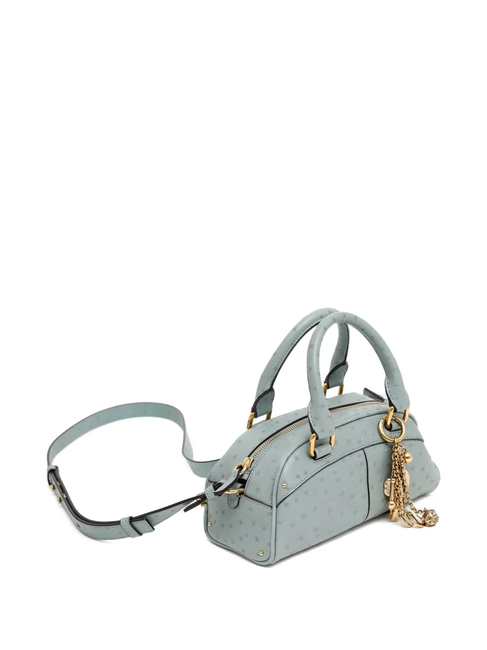 Small Charm-Detail Tote Bag