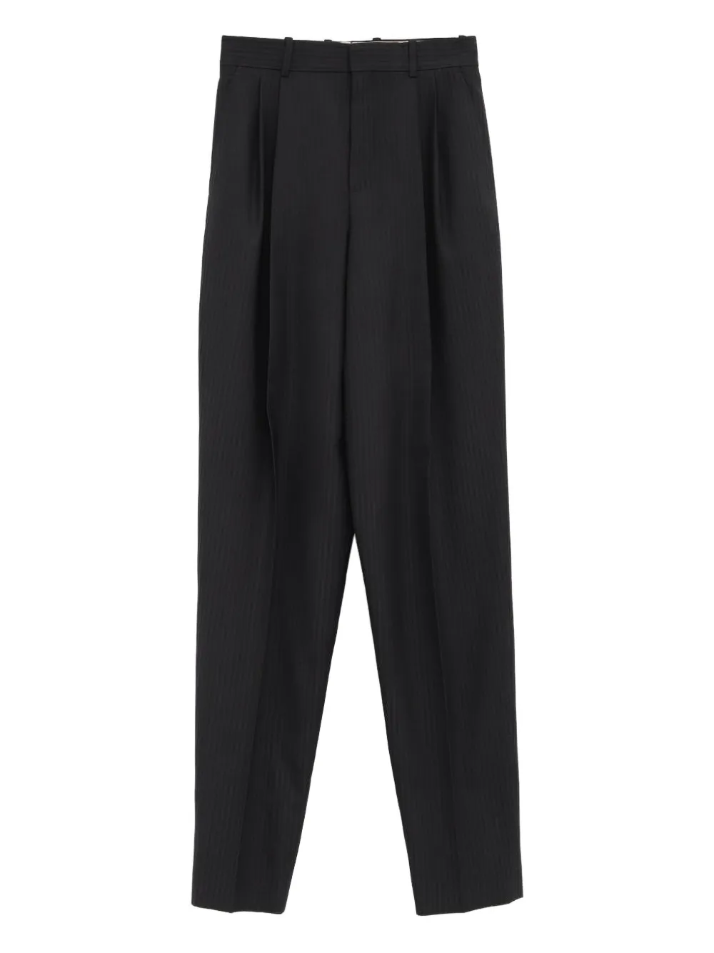 Chloé Pinstripe Pleated Trousers In Black