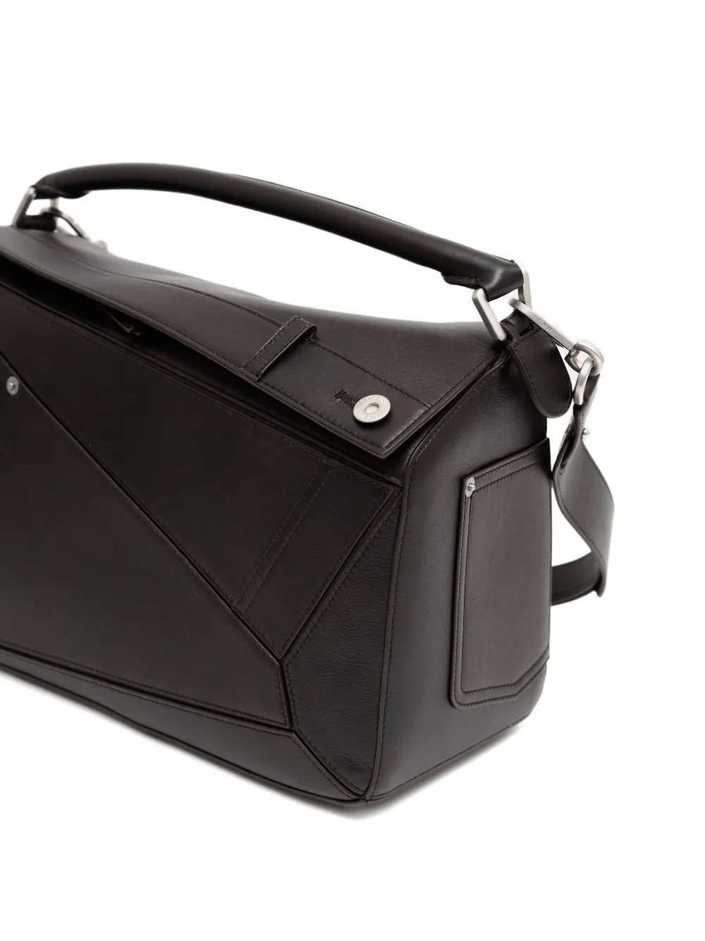 large Puzzle geometric-panel tote bag