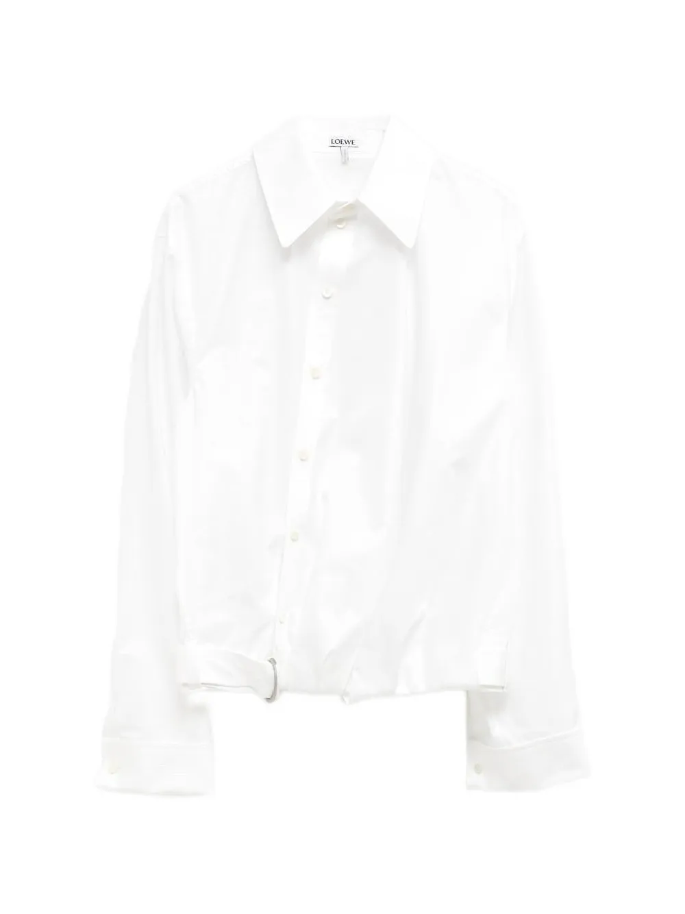 LOEWE Draped cotton shirt - Bianco