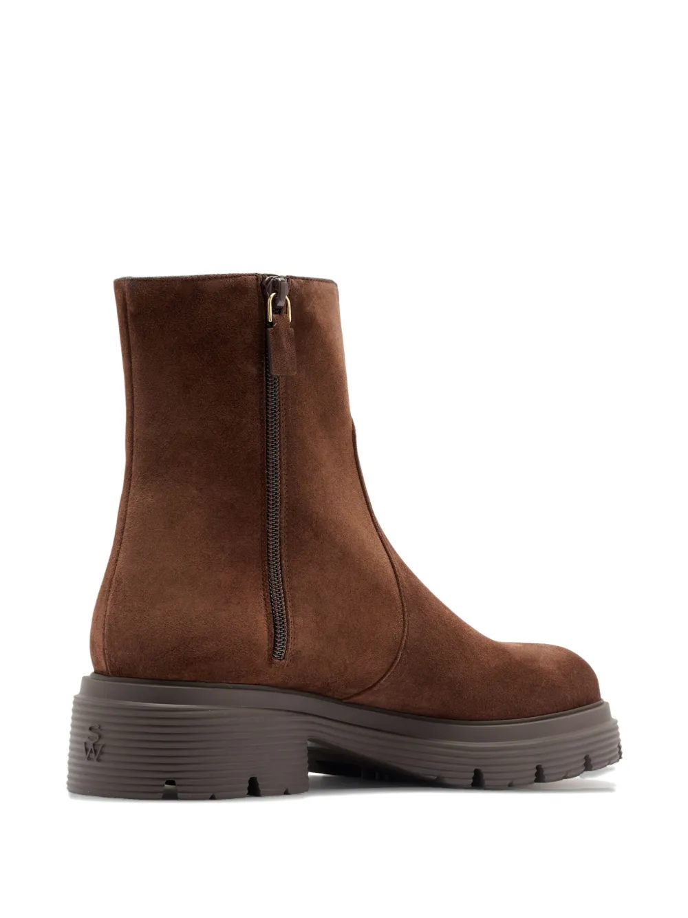 Stuart Weitzman 40mm Hudson Suede Ankle Boots In Brown