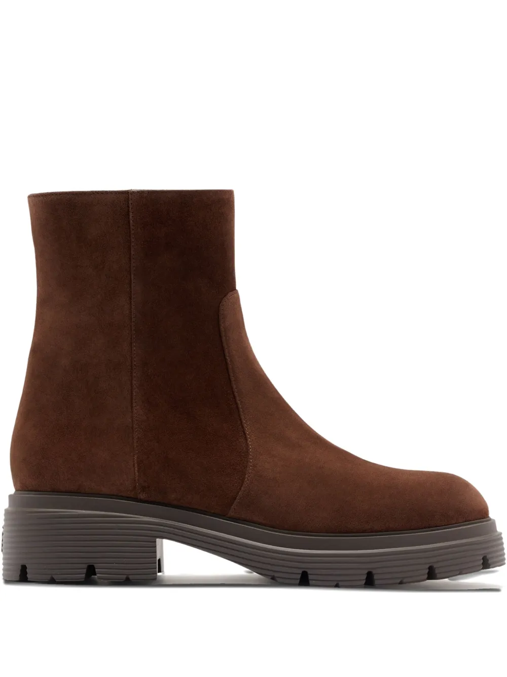 Stuart Weitzman 40mm Hudson Suede Ankle Boots In Brown